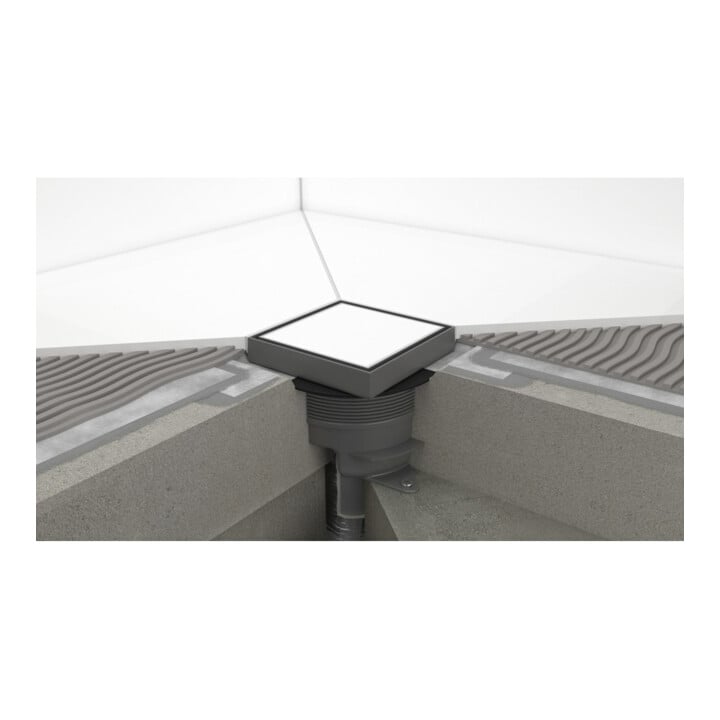 hansgrohe Komplettset Punkt.RainDrain Spot Plus 150x150 mm m.höhenv.Rah.rücks.befl.BST