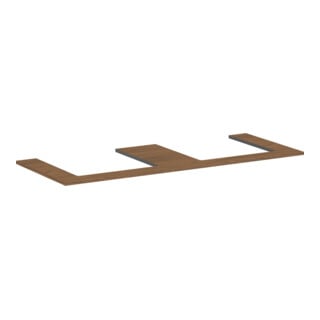 hansgrohe Konsole Xilesa E 1375x550mm, 2 Ausschn, Eiche Kaschmir