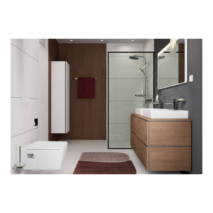 hansgrohe Konsole Xilesa E 1375x550mm, 2 Ausschn, Eiche Kaschmir