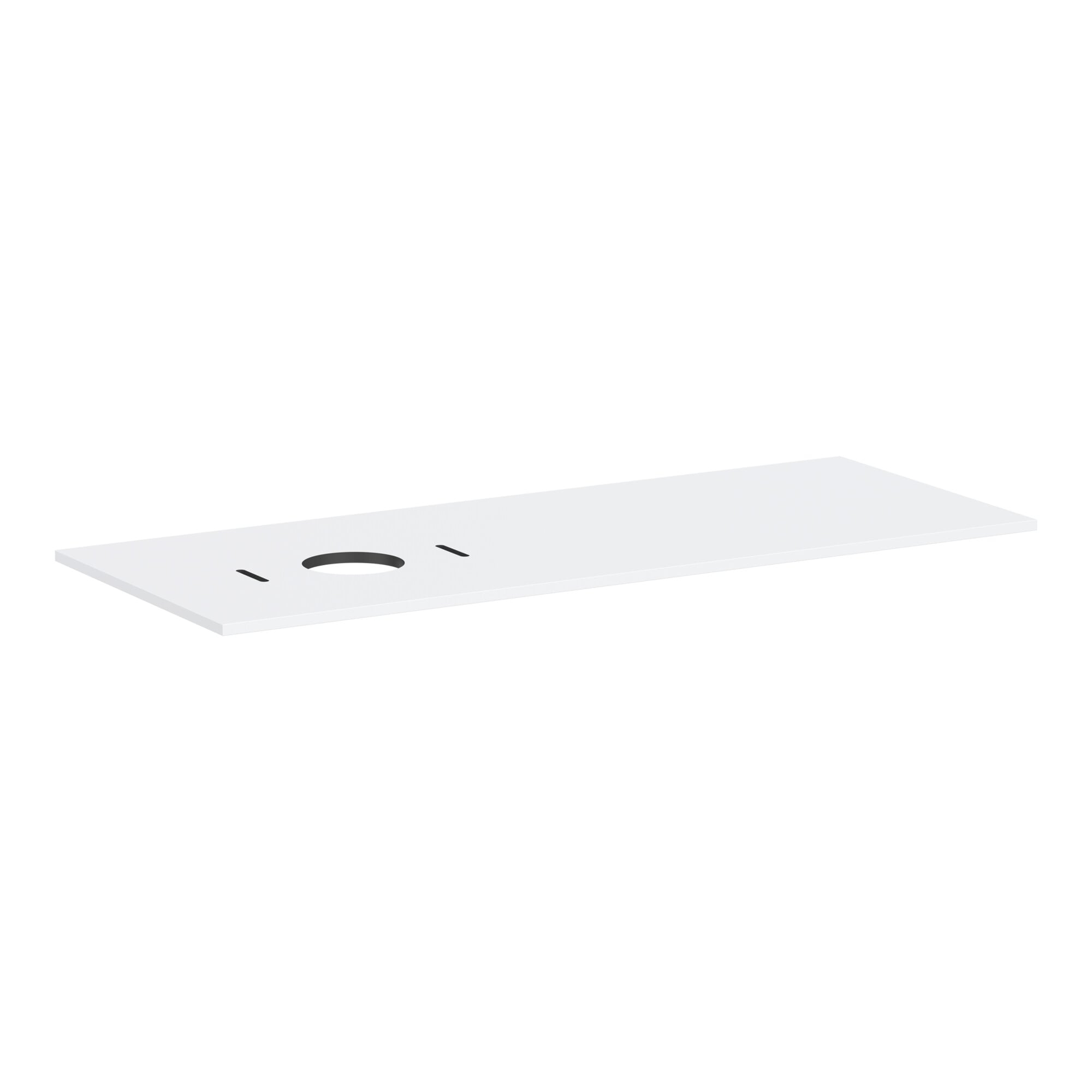 hansgrohe Konsole Xilesa E 1375x550mm, o. Hahnl., Ausschn li, m.-we