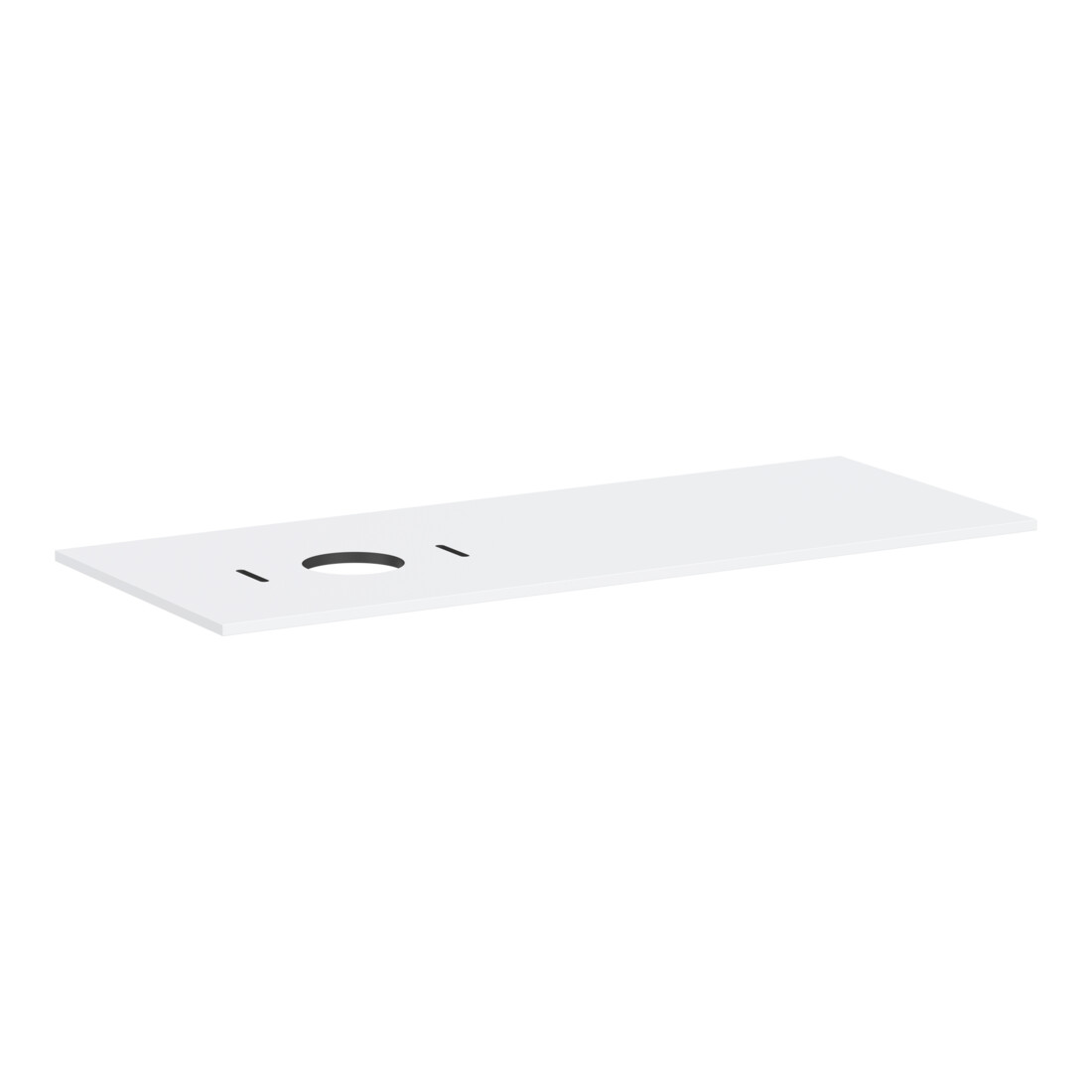 hansgrohe Konsole Xilesa E 1375x550mm, o. Hahnl., Ausschn li, m.-we