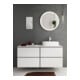 hansgrohe Konsole Xilesa E 1375x550mm, o. Hahnl., Ausschn re, m.-we