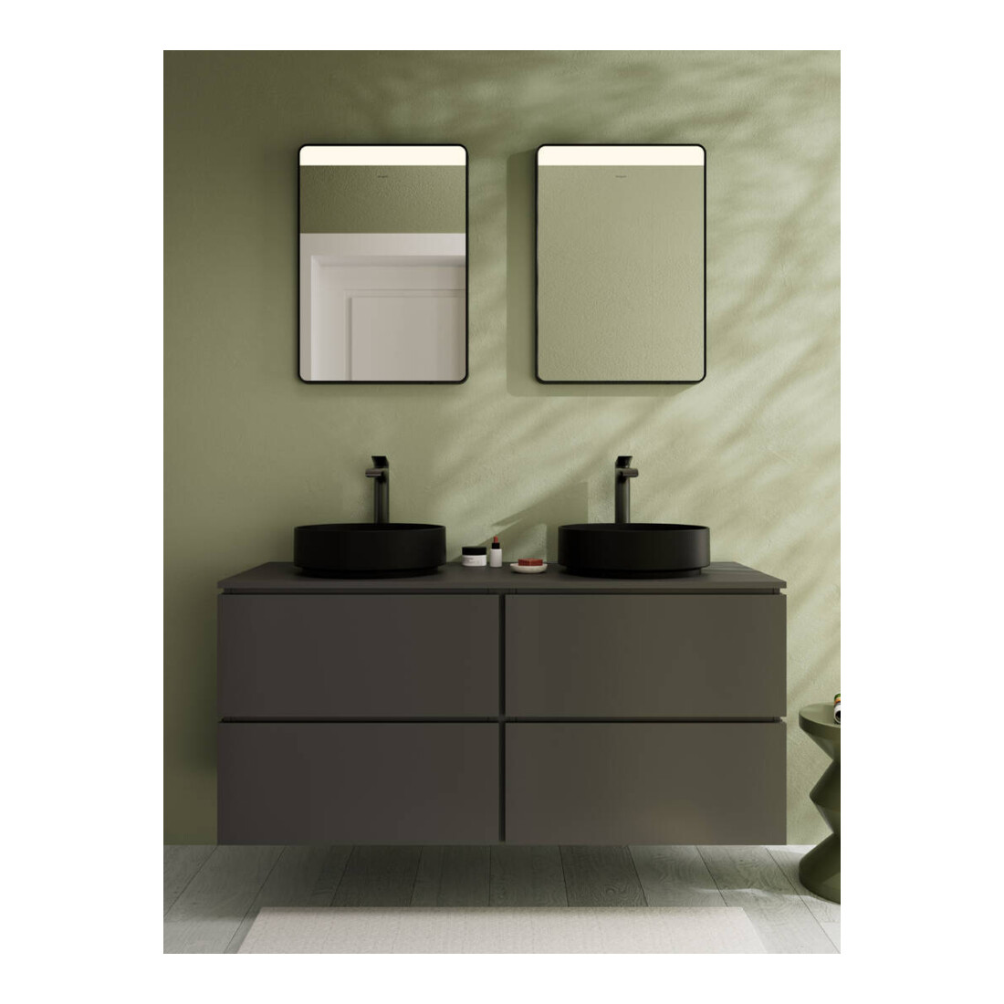 hansgrohe Konsole Xilesa E 1375x550mm, o HL, 2 A., schiefergr ma