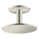 hansgrohe Kopfbrause 250 1jet Axor mit Deckenanschluss, Edelstahl-Optik-1