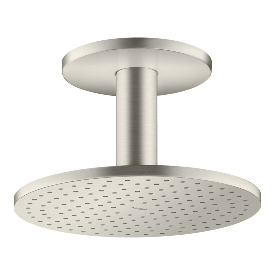 hansgrohe Kopfbrause 250 1jet Axor mit Deckenanschluss, Edelstahl-Optik