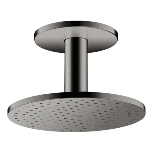 hansgrohe Kopfbrause 250 2jet Axor m Deckenanschluss, polished black chrome
