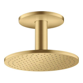 hansgrohe Kopfbrause 250 2jet Axor mit Deckenanschluss, brushed gold optic