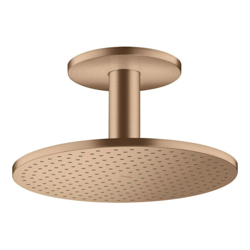 hansgrohe Kopfbrause 300 2jet Axor mit Deckenanschluss, brushed red gold