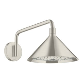 hansgrohe Kopfbrause Axor m Arm, Wd, 240mm, 2jet, Edelstahl-Optik