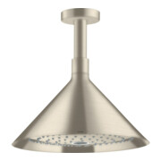 hansgrohe Kopfbrause Axor m Deckenanschluss, 240mm, 2jet, brush. ni.
