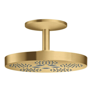hansgrohe Kopfbrause Axor One m Deckenanschluss, 2jet, brush. gold optic