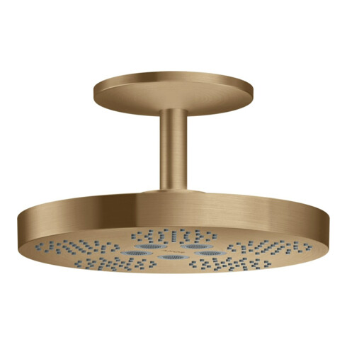 hansgrohe Kopfbrause Axor One m Deckenanschluss, 2jet, brushed bronze