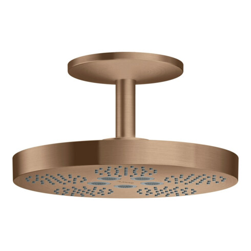 hansgrohe Kopfbrause Axor One m Deckenanschluss, 2jet, brushed red gold