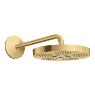hansgrohe Kopfbrause Axor One mit Brausearm, 1jet, brushed gold optic