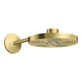 hansgrohe Kopfbrause Axor One mit Brausearm, 2jet, brushed brass