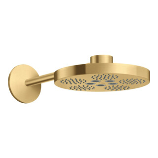 hansgrohe Kopfbrause Axor One mit Brausearm, 2jet, brushed gold optic