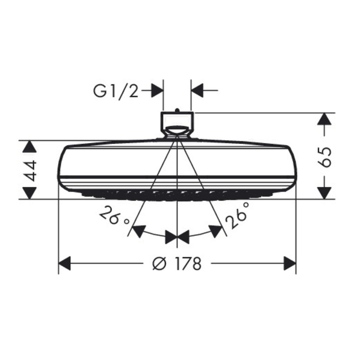 hansgrohe Kopfbrause CROMETTA 160 1jet DN 15 chrom