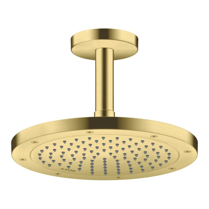 hansgrohe Kopfbrause EcoSmart plus Axor Deck.- o Wandmont., 245mm, 1j, brush. br