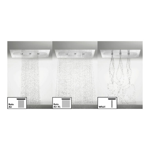 hansgrohe Kopfbrause Raindance Rainmaker 680x460mm, 3jet, chrom, mit Beleuchtung