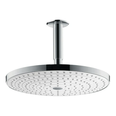 hansgrohe Pomme de tête Raindance Select S 300 avec raccord plafond, 2 jets, blanc/chrome