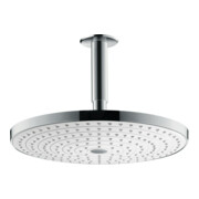 hansgrohe Pomme de tête Raindance Select S 300 avec raccord plafond, 2 jets, blanc/chrome
