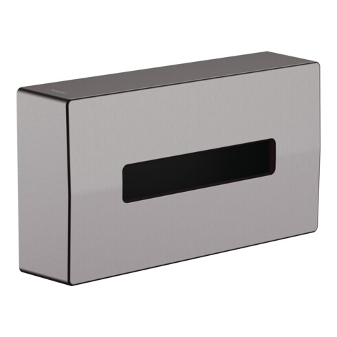 hansgrohe Kosmetiktuchbox AddStoris 265x145mm, Wandmont., brush. bla chrome