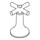 hansgrohe Kreuzgriff Axor Terrano Warmwasser chrom-1