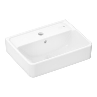 hansgrohe Lavabo à main Xanuia Q 450x340 mm avec trou de robinet et trop-plein blanc