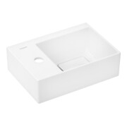 hansgrohe Lavabo à main Xevolos E 360x250mm, sortie eau gauche, sans trop-plein, SmartClean, blanc