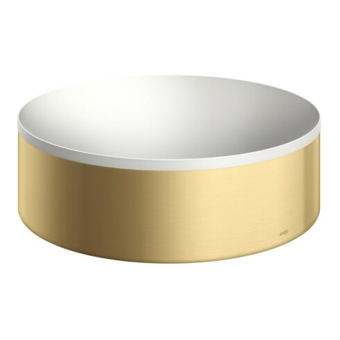 hansgrohe Lavabo à poser Axor Suite 300 mm, optique or brossé, blanc