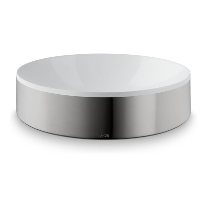 hansgrohe Lavabo à poser Axor Suite 400 mm, brossé ni., lavabo à poser, blanc