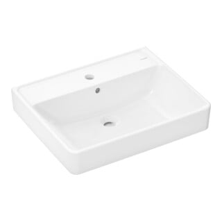 hansgrohe Lavabo Xanuia Q 600x480mm, avec trop-plein/débordement, brossé, blanc