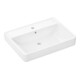 hansgrohe Lavabo Xanuia Q 650x480mm, avec trop-plein, brossé, blanc-1
