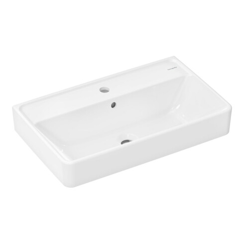 hansgrohe Lavabo Xanuia Q Compact 650x390mm, avec trou de robinet/bonde, blanc