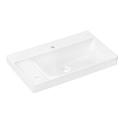 hansgrohe Lavabo Xelu Q 800x480mm, avec 2 trous, sans trop-plein, plan à gauche, blanc-1