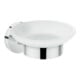 hansgrohe Logis Universal porte-savon mural, insertion verre mat, métal chromé-1