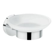 hansgrohe Logis Universal porte-savon mural, insertion verre mat, métal chromé