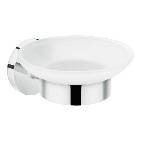 hansgrohe Logis Universal porte-savon mural, insertion verre mat, métal chromé