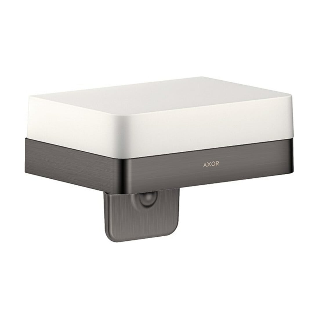 hansgrohe Lotionspender Axor universal mit Ablage, Glas, brushed black chrome