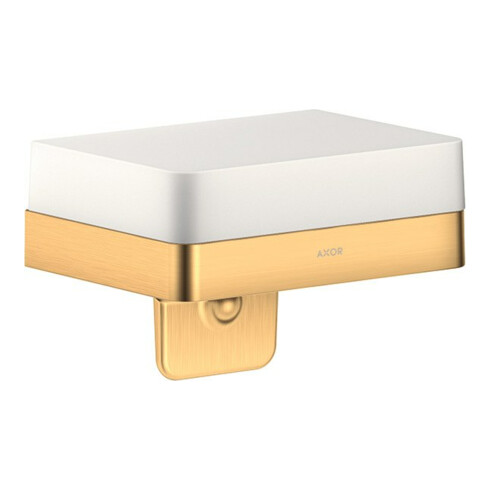 hansgrohe Lotionspender Axor universal mit Ablage, Glas, brushed brass
