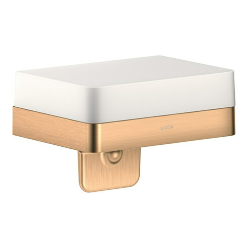 hansgrohe Lotionspender Axor universal mit Ablage, Glas, brushed bronze