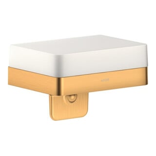 hansgrohe Lotionspender Axor universal mit Ablage, Glas, brushed gold optic