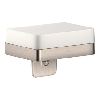 hansgrohe Lotionspender Axor universal mit Ablage, Glas, Edelstahl-Optik
