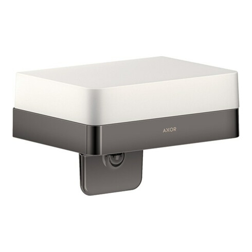 hansgrohe Lotionspender Axor universal mit Ablage, Glas, polished black chrome