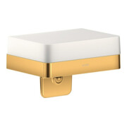 hansgrohe Lotionspender Axor universal mit Ablage, Glas, polished gold optic
