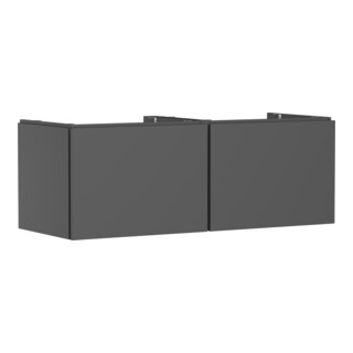 hansgrohe Meuble sous lavabo Xilesa E 1375x550mm, 2 tiroirs, gris ardoise mat