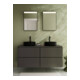 hansgrohe Meuble sous-lavabo Xilesa E 1375x550mm, 4 tiroirs, avec PuO, gris ardoise moyen