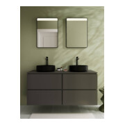 hansgrohe Meuble sous-lavabo Xilesa E 1375x550mm, 4 tiroirs, avec PuO, gris ardoise moyen-4