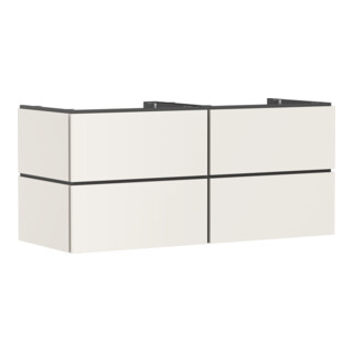 hansgrohe Meuble sous lavabo Xilesa E 1375x550mm, 4 tiroirs, avec PushOpen, beige satiné