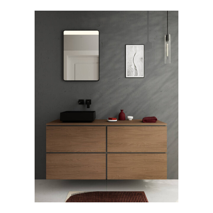 hansgrohe Meuble sous lavabo Xilesa E 1375x550mm, 4 tiroirs, avec PushOpen, chêne clair